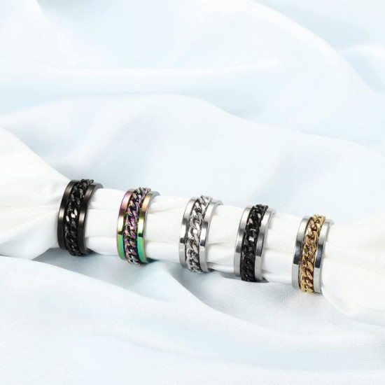 Anxiety Ring Fidget Ring For Anxiety Colorful Stainless Rings Spinner Rings For Women Size 10 Anxiety Ring Fidget Ring For Anxiety Colorful Stainless Rings Spinner Rings For Women Size 10